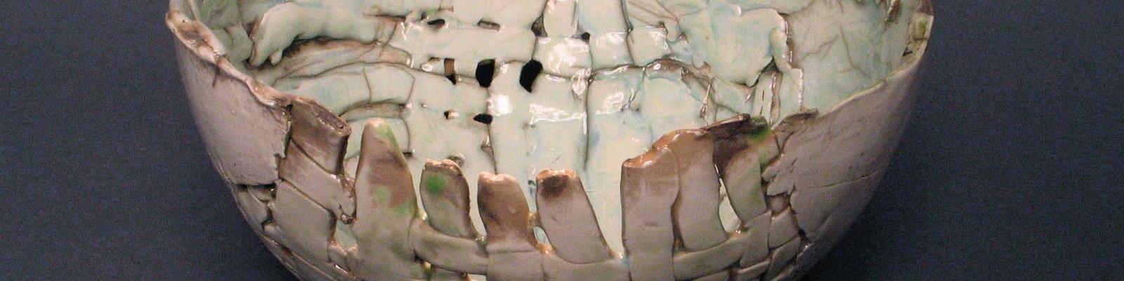 Raku ceramic bowl