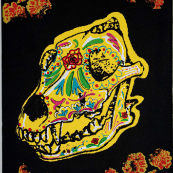 Neon outlined animal skull