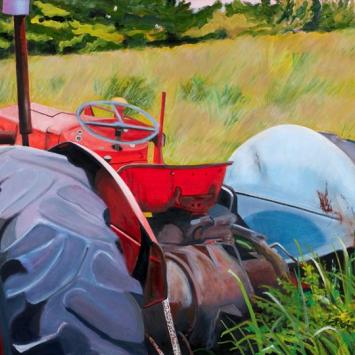 Louise Arnold - Old Massey painting of a tractor