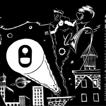 Aeronaut Brewing Lydia's Black Heart Label Artwork by Raul Gonzalez III