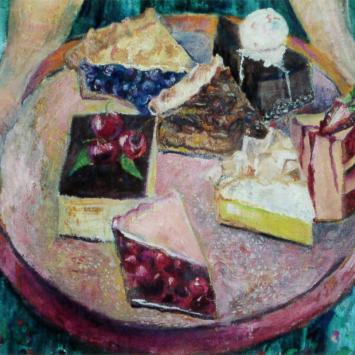 Pie Lady (detail), Oil on Canvas by Ann Emerson, 2008, 24 x 34