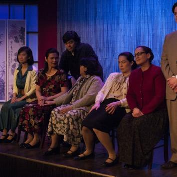 Rehearsal photo from The Joy Luck Club