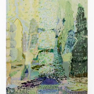 Green trees painted